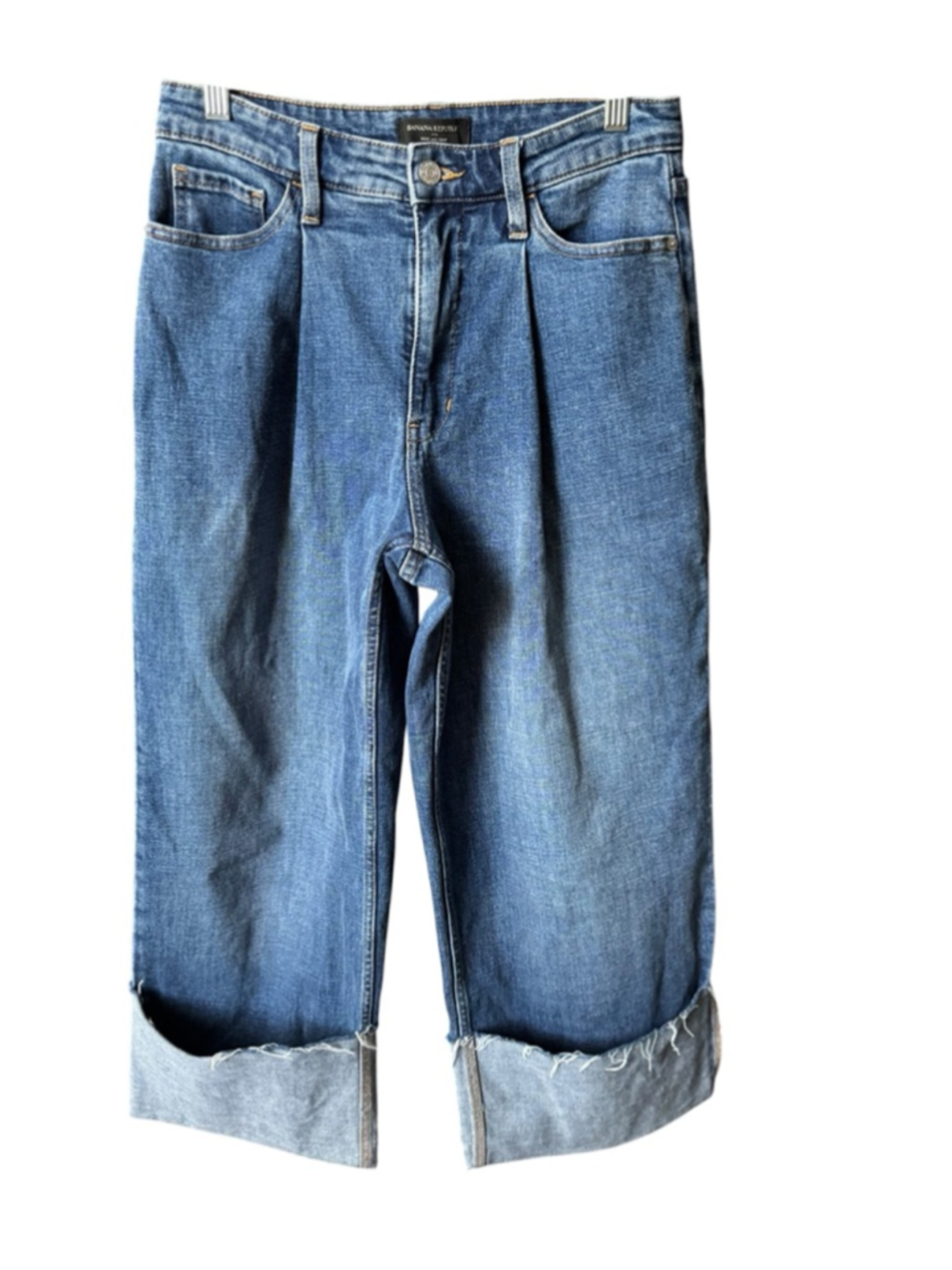 Women's Banana Republic Blue Wide Leg Crop Jeans Size 6